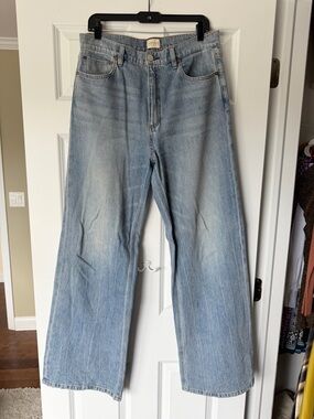 Alice + Olivia Light Blue Wide Leg Jeans